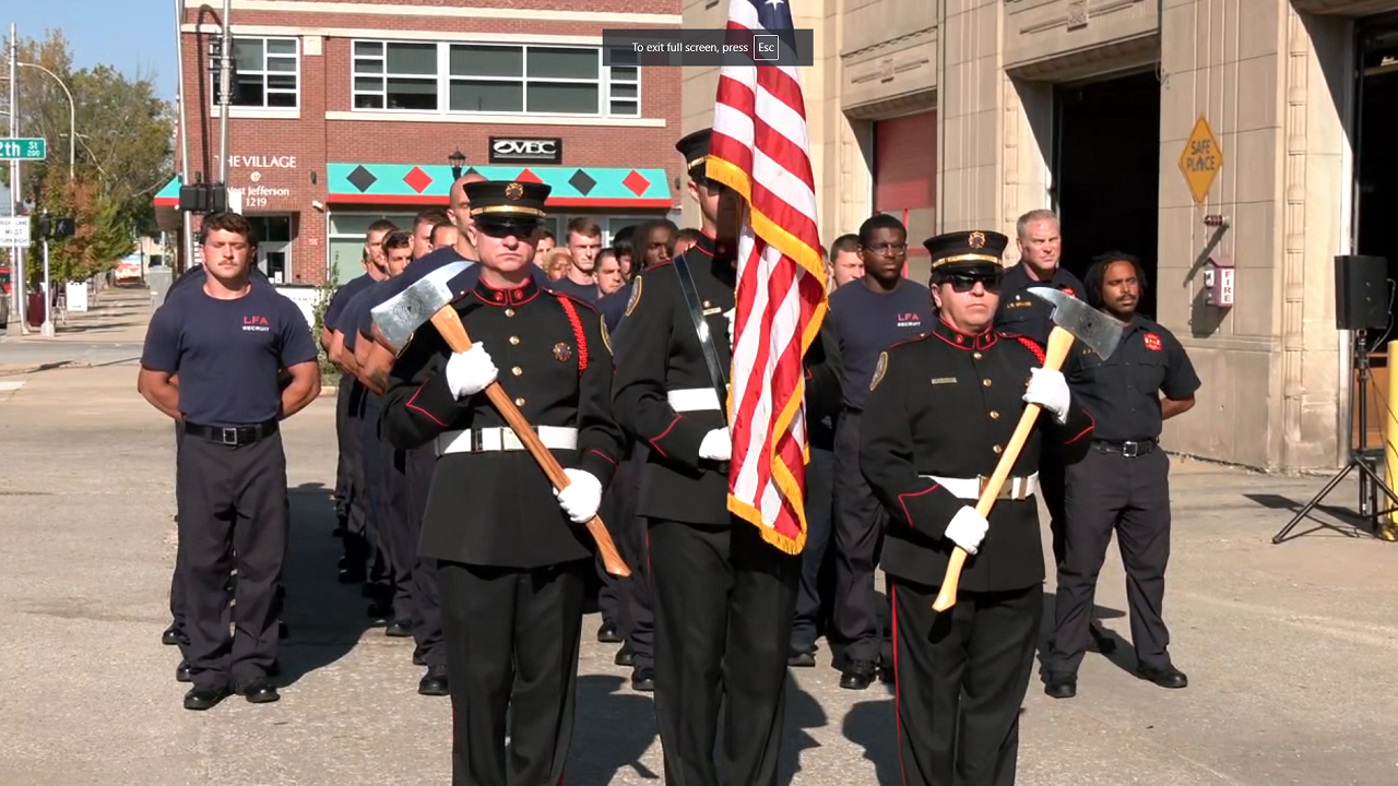 Firefighters hold 9/11 remembrance ceremony in downtown Louisville